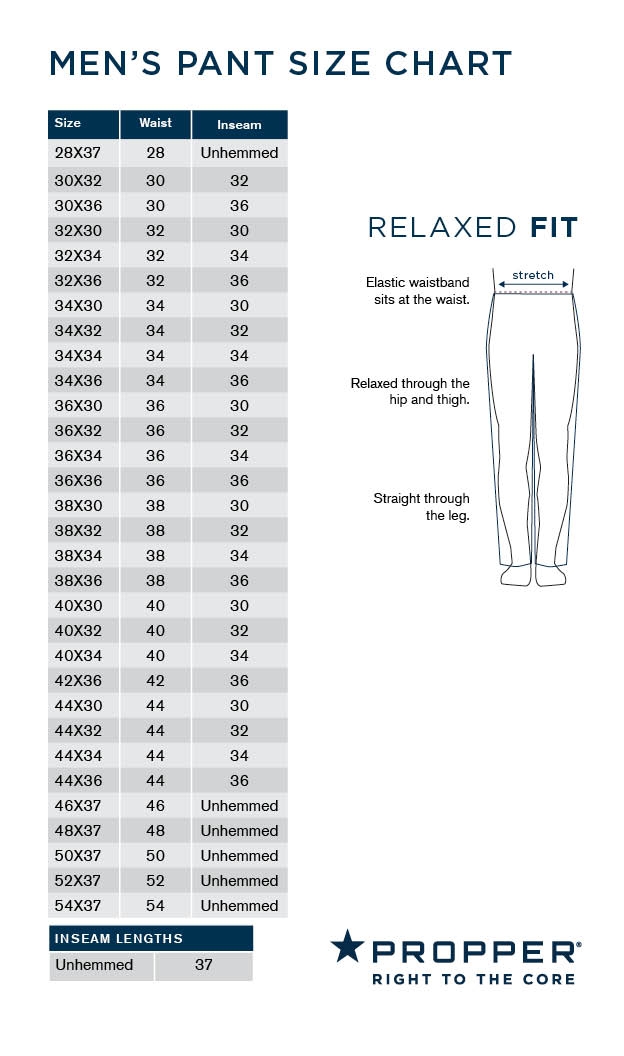 Mens Pants Size Chart Us