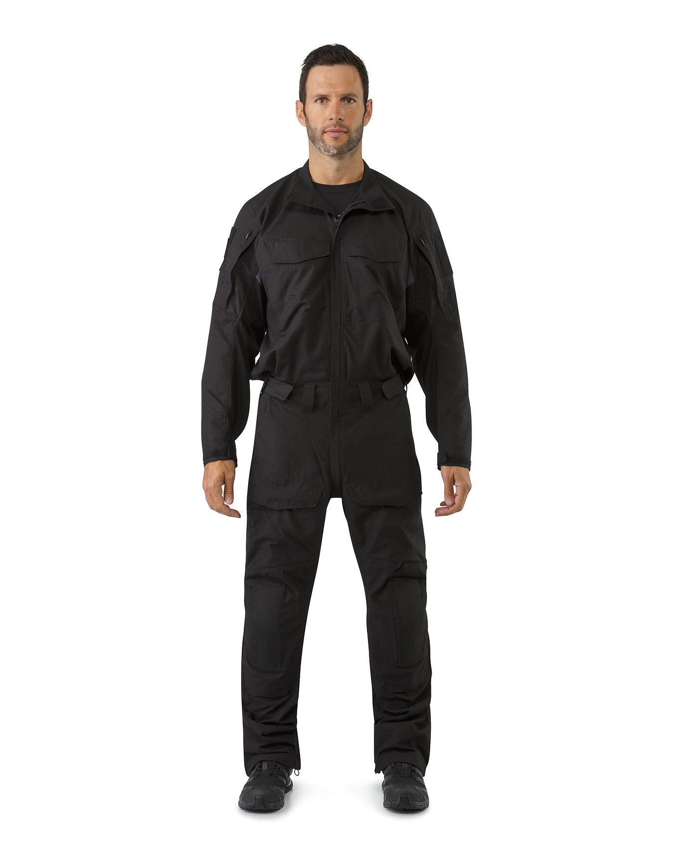 Assault-Coverall-AR-Black-Front-View | HISS